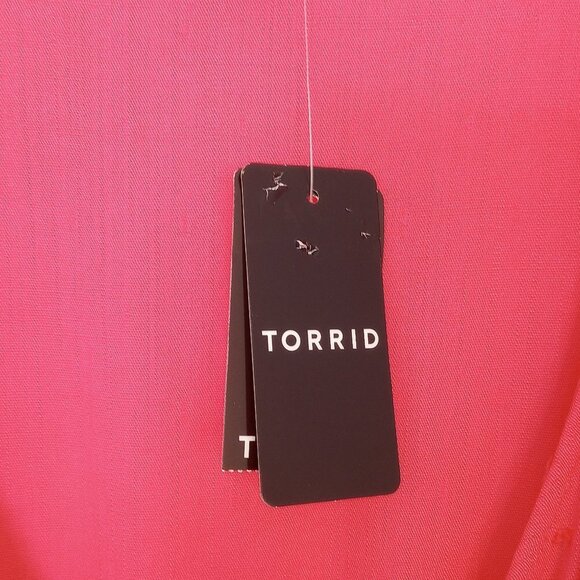 Torrid Swiss Linen Surplice Midi Dress - Picture 5 of 12